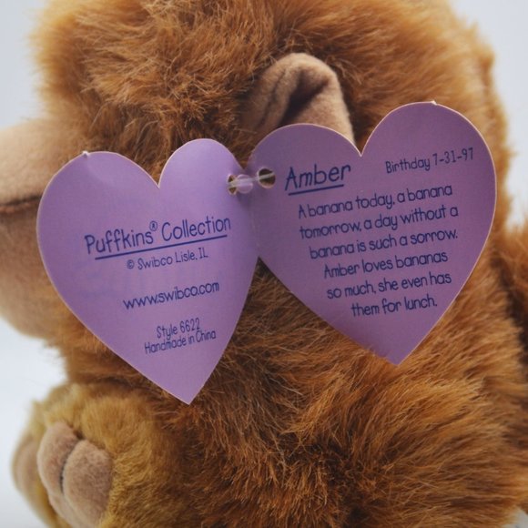 Amber the Brown Monkey Puffkins by Swibco Style 6622 - Picture 6 of 8